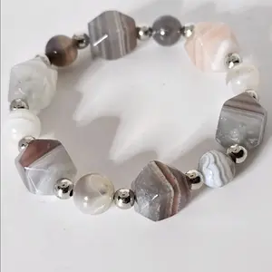 High Quality Botswana Agate Crystal Bead Bracelet Birthday Daily natural