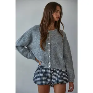 Grey Knit  Cardigan