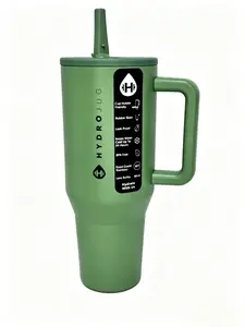 HydroJug 40oz  Traveler Tumbler - Vacuum Insulated Water Bottle with Straw & Rubber Base, Leakproof Lid, Perfect for On-the-Go Hydration, Sage Green tiktokshopspringglowup bartender