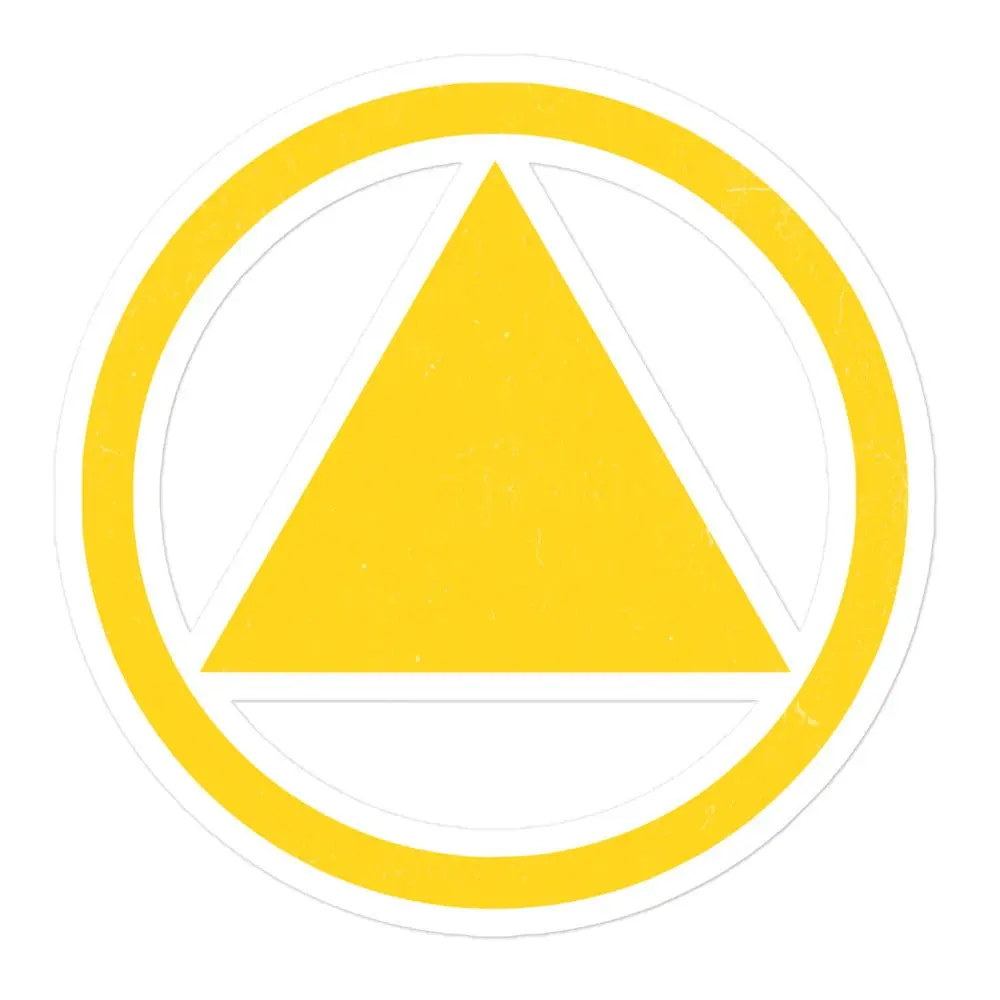 Sunshine Yellow Sobriety Symbol Sticker - Decorative Vinyl Sticker for Home Decor, Light Up and Lightweight Design