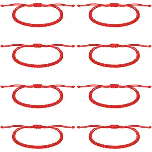 Red String Bracelet, Kabbalah Red Bracelets for Women Men,  Nylon Adjustable Protection Bracelet for