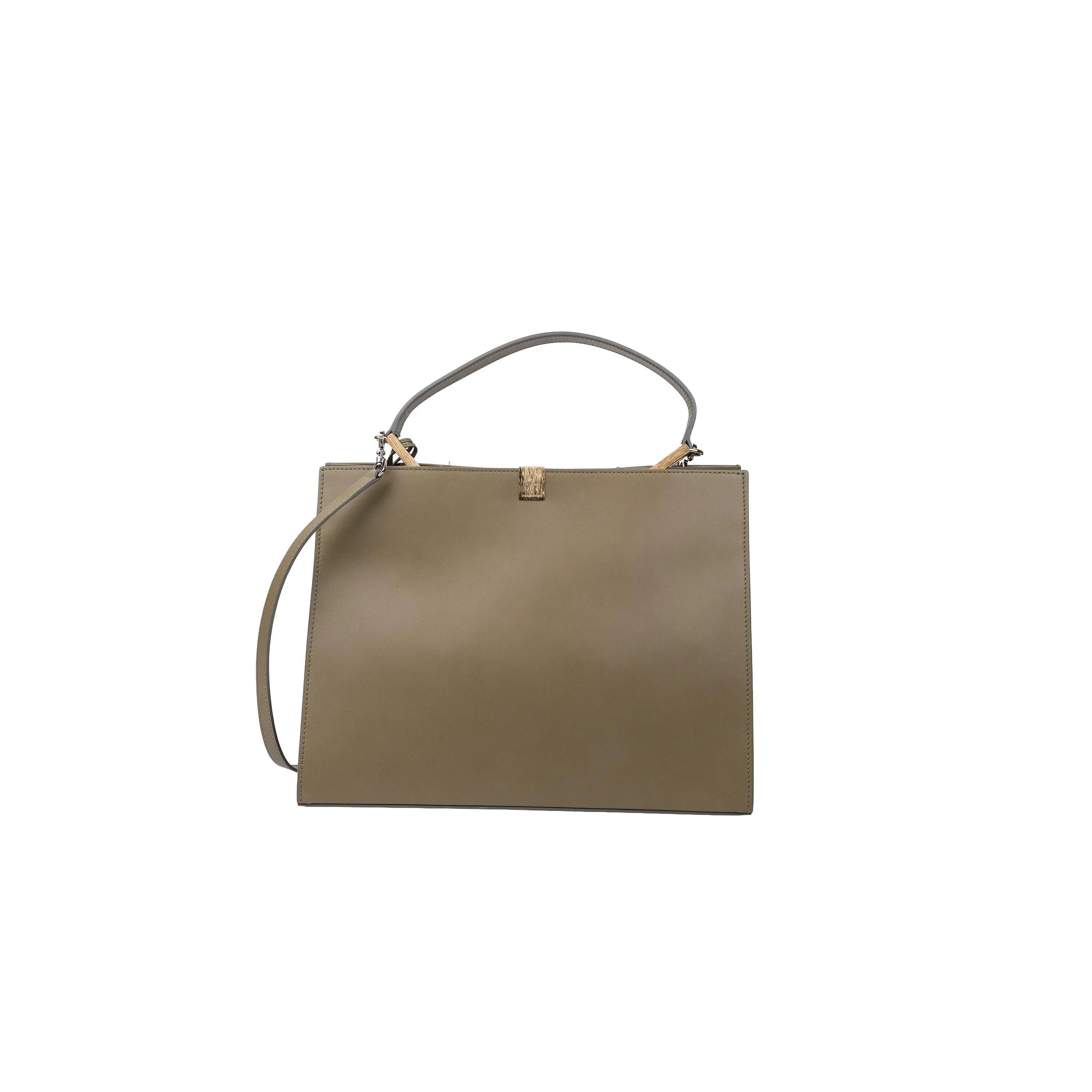 Pre-owned Pre-Owned Backpacks Balenciaga Green Leather Le Dix Top Handle Bag Silver Hardware