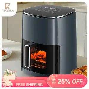 RIMIKING Air Fryer,Generous Capacity,Digital Touch Panel and Display,12 Cooking Functions,Easy View Window,Dishwasher-Safe Accessories,Available in Two Colors