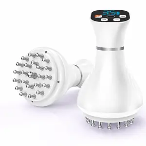 35-Level Handheld Body Massager with Heat, Vibration & Pulse Modes, 25-Node Rechargeable Cordless Massage Device with LED Display for Shoulders, Back, Arms & Legs
