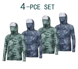 [4PCS] NEW 2026 summer COOL Men's Quick-Dry Sports Hoodies Face Mask Breathable Sun Protection for Gym,outdoor, Running & Casual Attire Activewear graphic tees