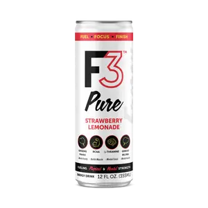 F3 PURE Strawberry Lemonade Energy Drink - 12 Pack