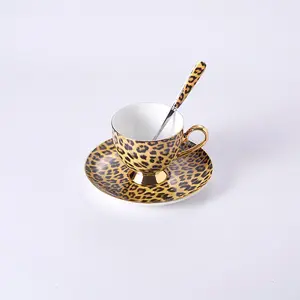 Leopard Luxe Porcelain Mug & Plate Set
