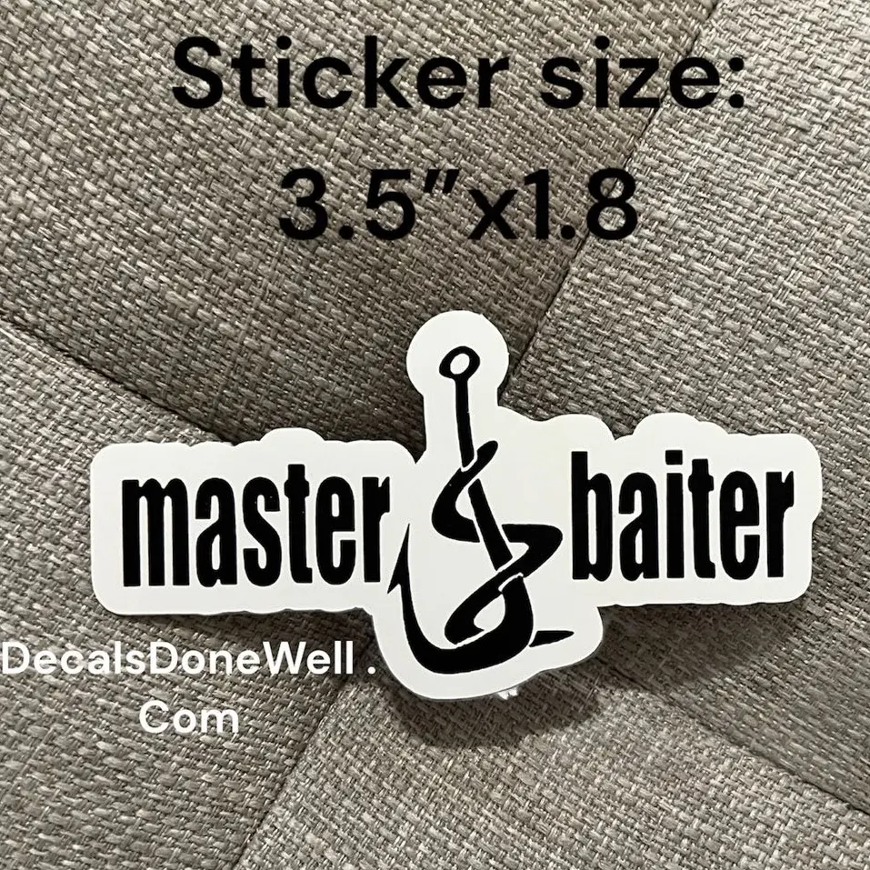 Master baiter vinyl sticker fishing fisherman gift present