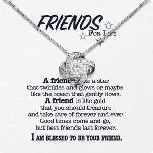BFF Friendship Infinity Necklace for 2 Best Friend Long Distance Birthday Jewelry Gifts for Her Women Bestie