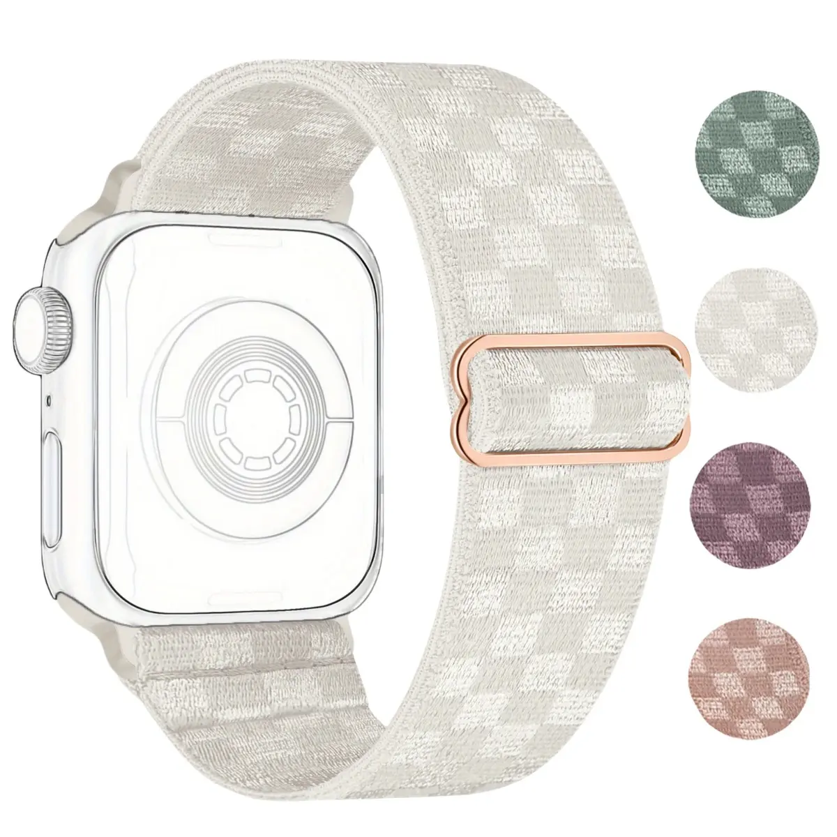Checkered Nylon Watch Band, Classic Plaid Stylish Wrist Strap Compatible With Apple Watch 38/40/41/42/44/45/49mm For All People Daily Casual Wear (No Watch) Smartwatch Accessories Wearable Tech Accessories tiktokshopbacktoschool