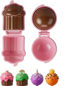2 Pack Cake Pop Mold, Cake-Making Kit - Cupcake & Lollipop Shape Mold - BPA Free Non-Stick Lollipop Maker for DIY Hard Candy, Cake Pop, Chocolate, Party Treats Cake-Making Kits