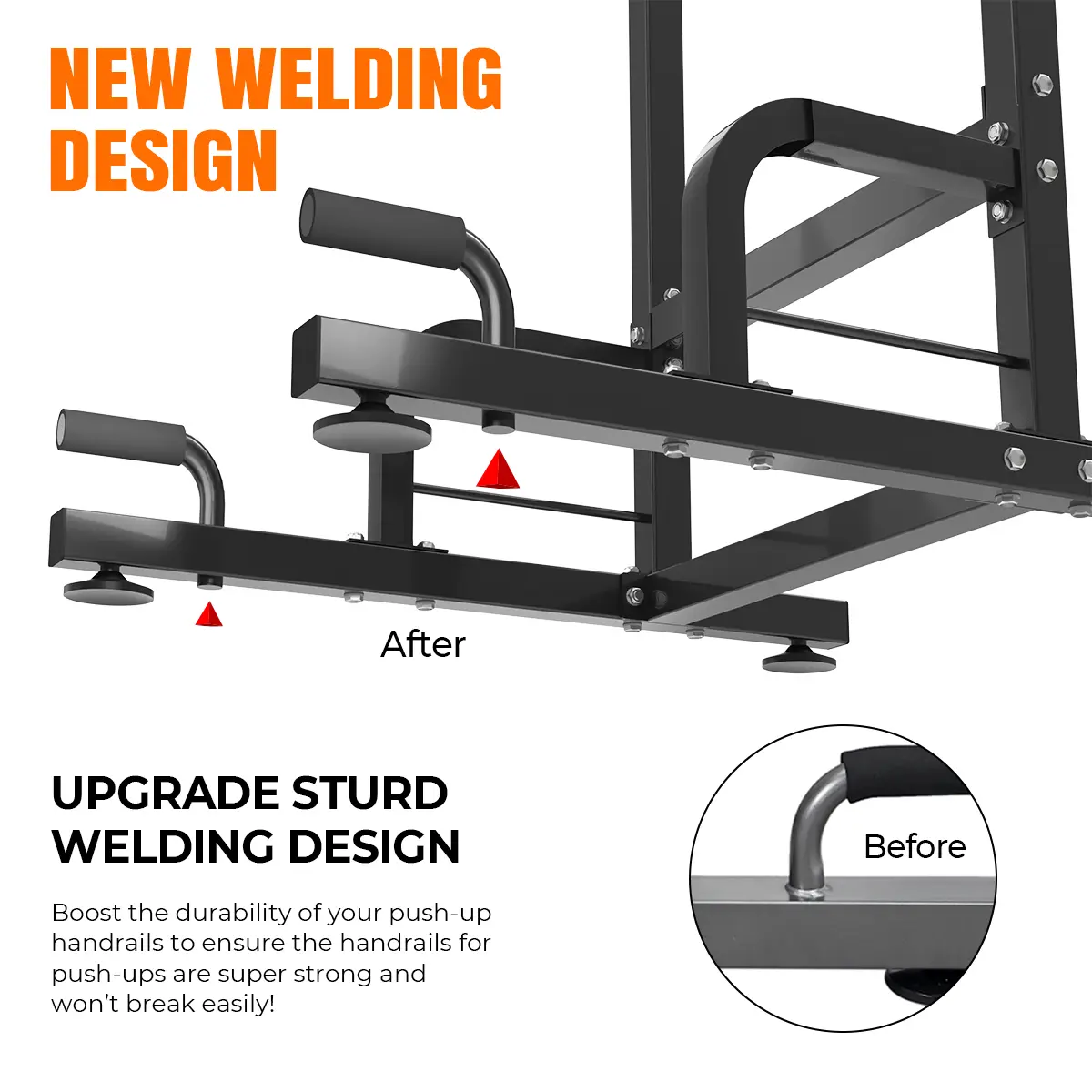 RELIFE REBUILD YOUR LIFE Multi-Function Fitness Power Tower – Dip
