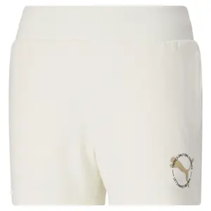 PUMA Womens Better Sportswear 4 Inch Shorts Casual Bottoms Casual - Off White