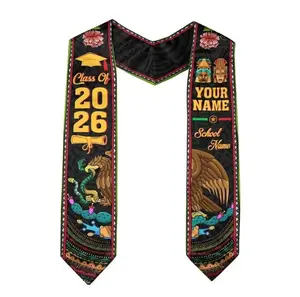 Custom Mexican Graduation Stole 2026 – Personalized Name & School Sash for Kids and Adults