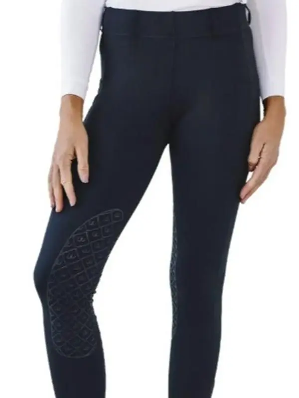 Ovation Women's Aerowick GripTec Knee Patch Tight - Slimming, Supportive, Comfortable Riding Tights with Tech Features