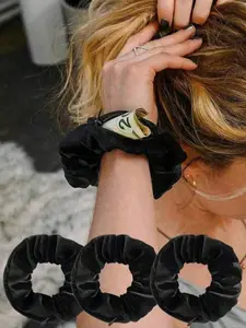 3pcs Large-Capacity Travel Scrunchie Organizer Bag, Multi-Layer Storage for Hair Ties, Accessories, Makeup, Portable for Vacation & Home