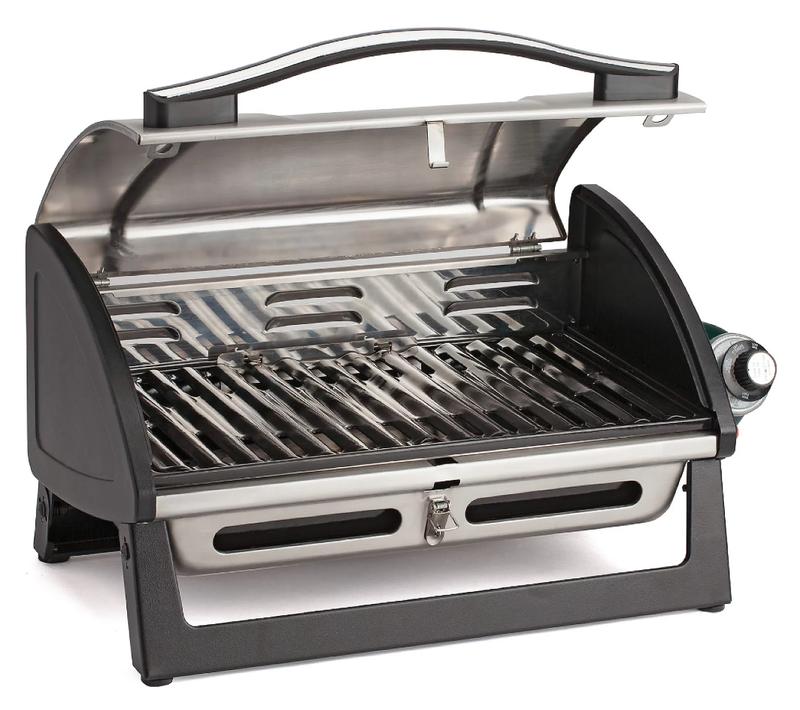 Cuisinart Grillster 8,000 BTU Portable Gas Grill with Spacious Enamel Steel Grate & Push Button Ignition for Quick Setup and Easy Cleanup