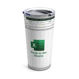 Freak In The Sheets Tumbler 20oz, Funny Excel Tumbler, Accountant Gift