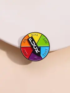 Creative Colorful Wheel Design Brooch, Fashionable Brooch for Women & Men, Enamel Pin Suitable for Art Lovers and Creative People