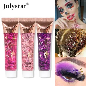 Makeup Mermaid's Scale Gel Glitter Eyeshadow Liquid Face Lip Dazzle Body Polarized Stage Glitter Eyeshadow Cosmetic