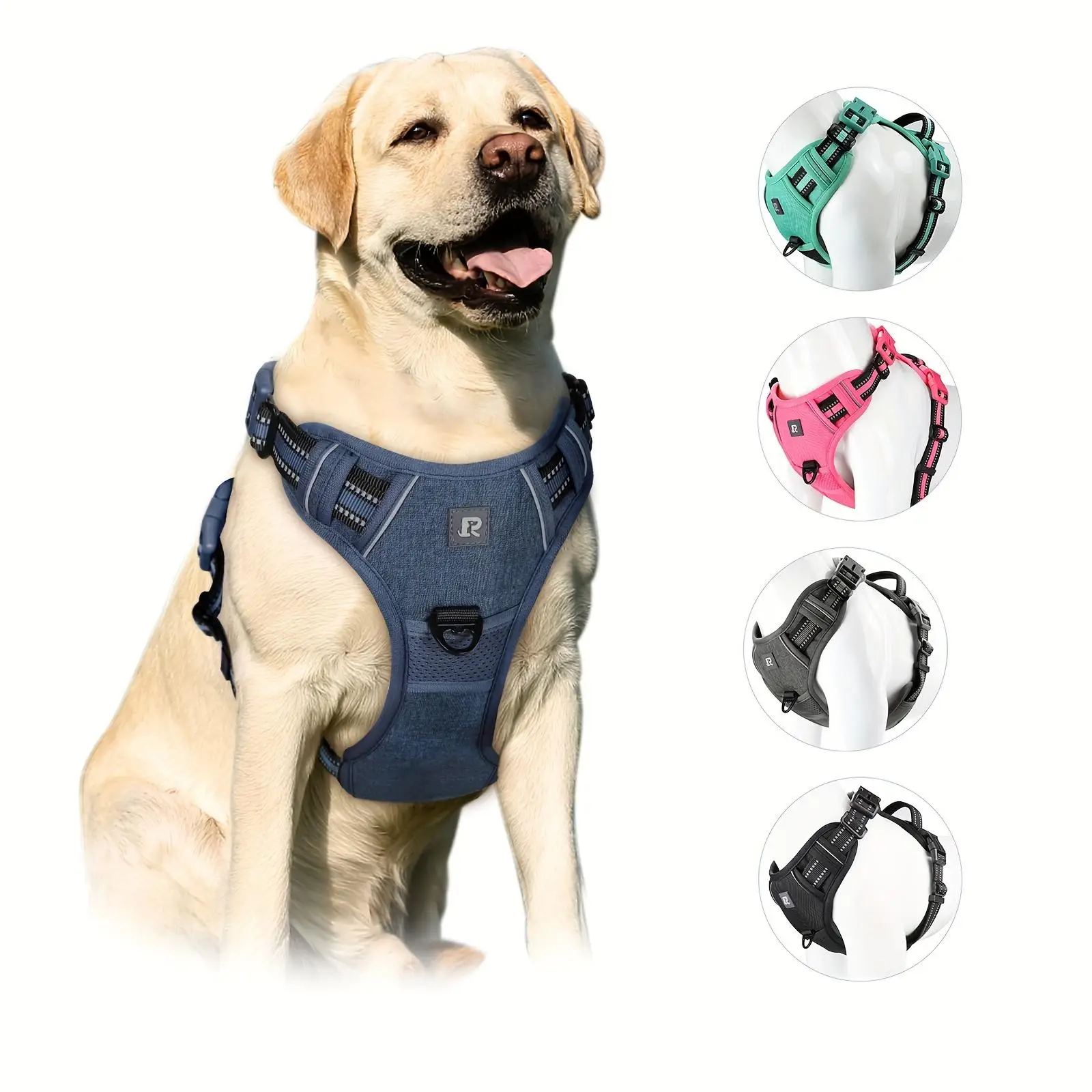 Adjustable Reflective Oxford Outdoor Vest, 1 Count Easy Control Handle for Walking, Pet Supplies for Medium, Large, Extra Large Dogs