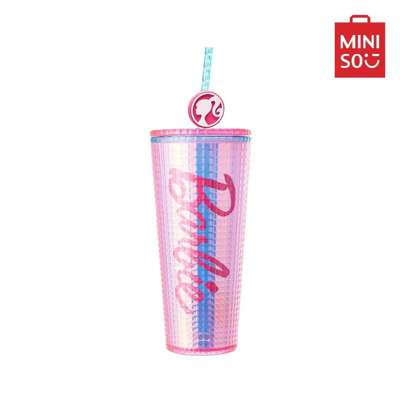 Barbie Daylight Shine Double-Layer Straw Water Bottle - 775mL/26oz Insulated Leakproof Tumbler, Portable Stylish Large Capacity Drinkware for Springtok Cozyvibes Holiday Haul