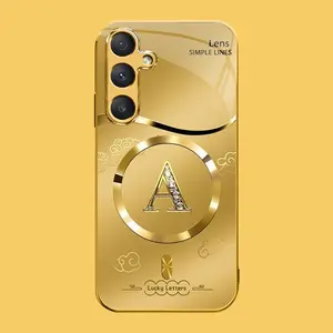 Suitable for [Galaxy S25] high-end MagSafe phone case，Features a magnetic attachment function，exquisite Printed Pattern — Not 3D Dimensional Diamonds. YM99