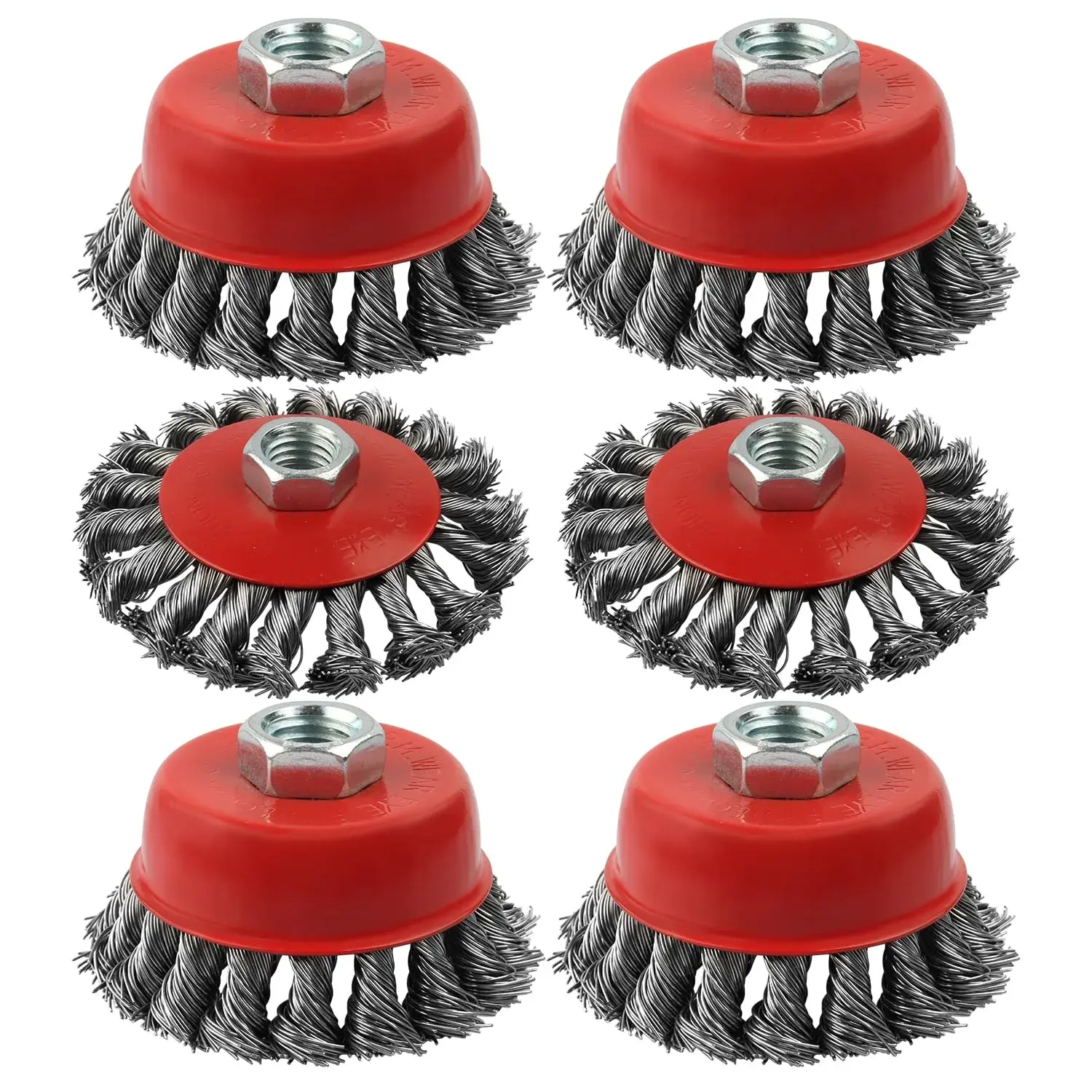 6 Pack Wire Wheel Cup