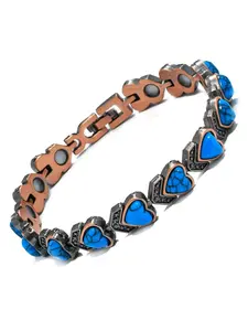 Women's Pure Copper Magnetic Bracelet, Adjustable Link Design with Adjuster & Gift Box, Fashion Elegant Accessory, Ideal for Daily Wear & Gifting