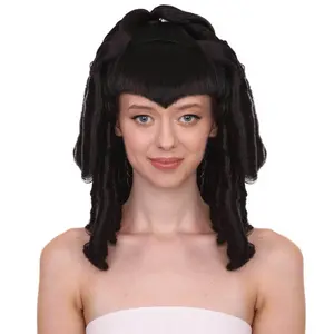 HPO Curly Gothic Vampire Women's Wig | Vampires Character Cosplay Halloween Wigs | Premium Breathable Capless Cap