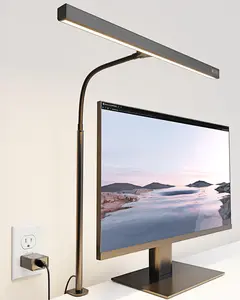 SUPERDANNY LED Desk lamp for Home Office Eye-Caring wall lights  with Base 12W Touch Control Dimmable Brightness Gooseneck Architect Lamp for Computer Monitor Reading Workbench Adjustable Lighting Modern Mood Lighting