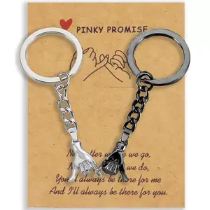 2pcs Pinky Promise Gift Matching Gifts for Him Her  Best Friend fmaily Matching Keychains for Gifts