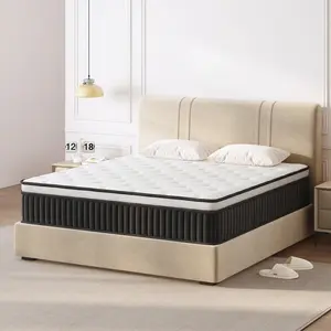 【10/12/14 Inch Twin Full Queen King , Hybrid Memory Foam Mattress in a Box | Pocket Spring + Zoned Support | Soft and Comfortable, Pressure Relief, Medium Firmness, CertiPUR-US Certified(mattresses | queen size mattress | full size mattress) firm