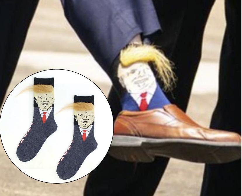 One pair of Donald trump funny unisex socks