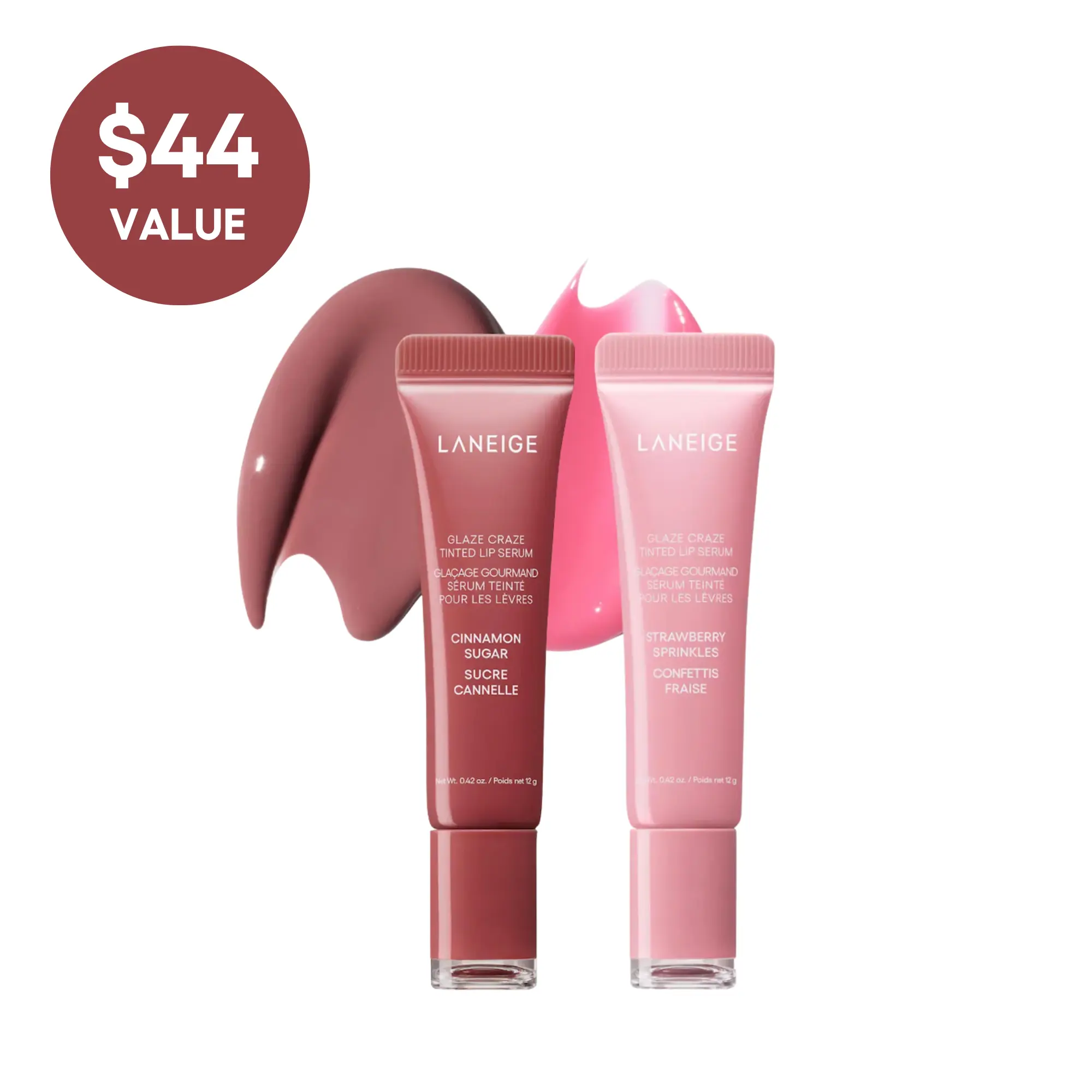Laneige Glaze Craze Duo, Tinted Lip Serum Bundles, Lip Care, Moisturizing