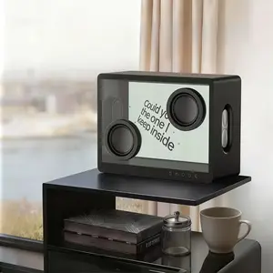 Creative Clock Bluetooth Speaker| Dual Dynamic & Static Wallpaper| Flac Lossless Audio| Tech Aesthetic Desk Decor For Gaming Setup Office