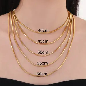 Stainless Steel Square Snake Bone Chain Ladies Personality Necklace