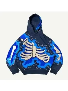 Aesthetic Skull Print Hoodies for Women & Men Autumn Streetwear Punk Casual Loose Vintage Grunge Sweatshirts