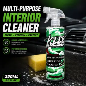All-in-One Car Interior Cleaner Detailer, Multi-Purpose Auto Detailing Spray, Removes Dirt Grime & Stains, Anti-Static Dust Resistant Formula for Leather, Vinyl, Plastic, Dashboard & Car Surfaces