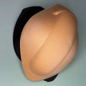 KratosXpedition Men's Underwear Bulge Enhancing Cup Sponge Pad for Swimwear Briefs G String Thongs Padded Black Beige Nylon 2PCS Set