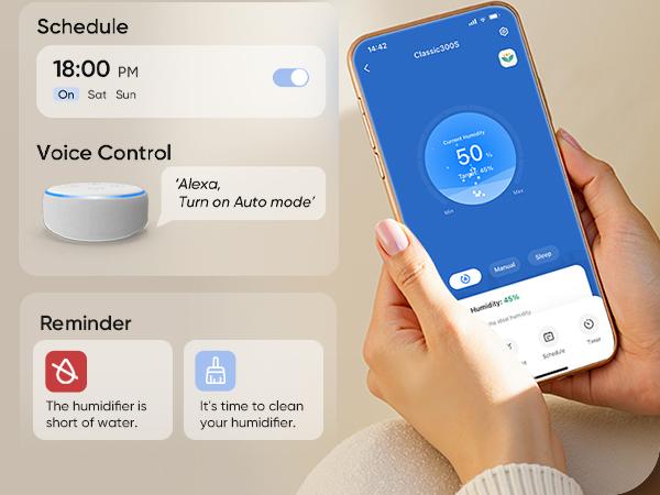 LEVOIT Classic300s Top Fill Smart Humidifiers for Bedroom, (6L) Cool Mist Top Fill Essential Oil Diffuser for Baby & Plants, Quiet Sleep Mode, 2-Pack Bundle