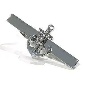 MENDEPOT Nautical Boat Ship Anchor Tie Clip Men Tie Bar Gift For Father Husband