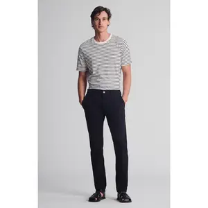 MILTON SLIM STRAIGHT CHINO IN BLACK CASUAL TWILL