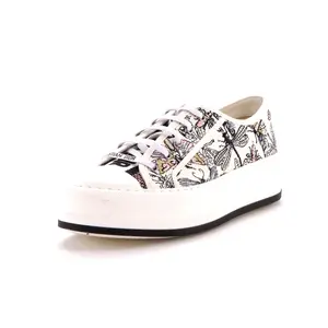 Pre-owned Christian Dior Women's Walk'N'Dior Sneakers Embroidered Canvas by Rebag