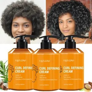 280ml long-lasting styling curling cream, naturally fluffy without stiffness, no wash curling styling lotion, reduces frizz and styling of curly hair, suitable for black perm, Latin American curls, dirty braid styling, suitable for both men and women