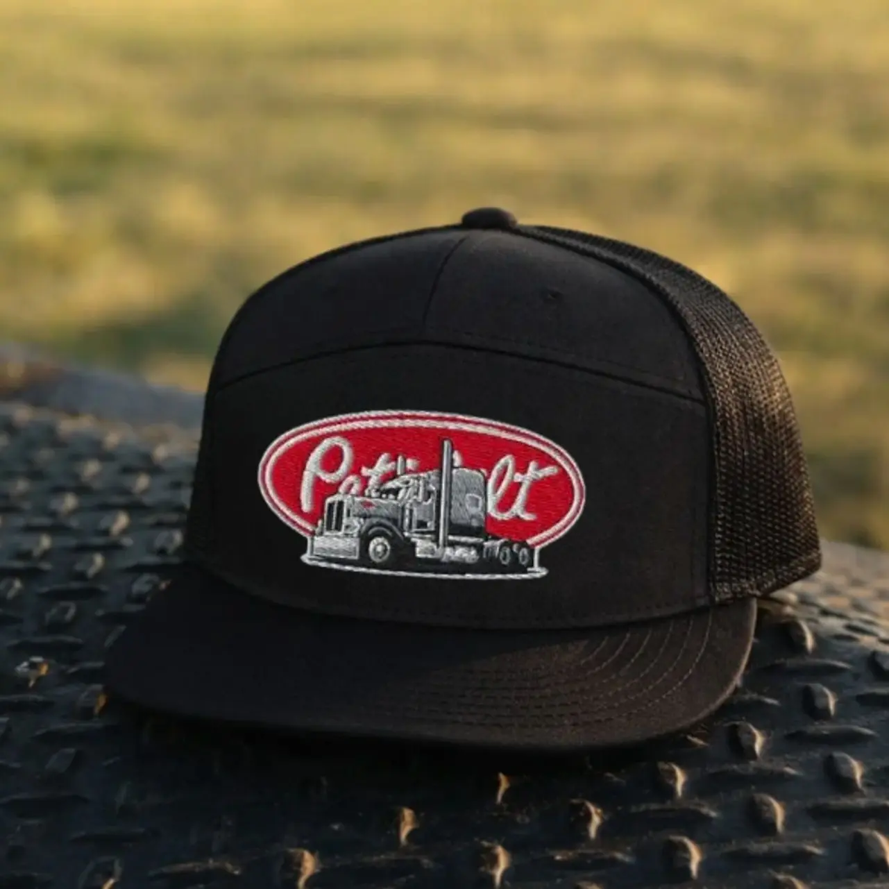 Peterbilt Snapback Flat Bill Adjustable Hat, Retro Semi Trucker Hat, Diesel Truck Embroidered Patch Cap, Truck Driver Trucker Snapback Hat, Truck Logo Graphic Hat, Semi Truck Apparel Streetwear Cap, Heavy Duty Diesel Truck Cap, Gift for Him