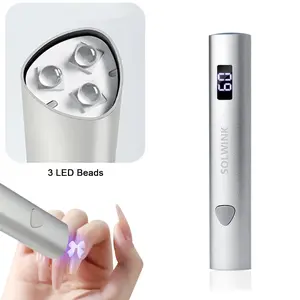 SOLWINK Handheld UV Nail Lamp For Gel Nails 3 Beads USB Nail Light Flashlight for Home DIY Manicure