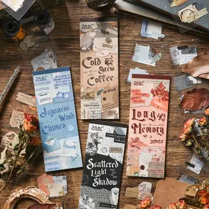 20 Sheets/book Sticker Book, Art Stickers, Decorative Stickers, Diary Sticker, Scrapbook Materials, Pet Material, Millennium Style Handwritten Series, Stationery Water Bottle Multi-Scene Decoration