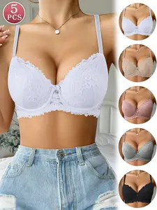 Ecomilky women's sexy multi-pack lace push-up elegant lingerie bra, suitable for all occasions and can be worn in all seasons. Underwire design Womenswear push up bra bra bras for women bras push up bra bra bras for women