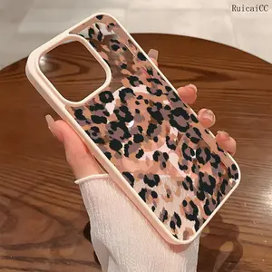 Premium Magnetic Phone Cases for iPhone 11-17 Pro Max Brown Leopard Print Y2K Cased MagSafe Ready Anti-Fall Springtok Ultra-Thin TPU Protective Cover Aesthetic Shockproof Cellphone Casing